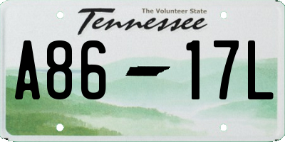 TN license plate A8617L