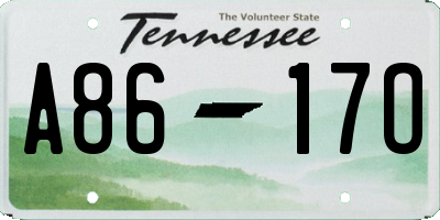 TN license plate A8617O
