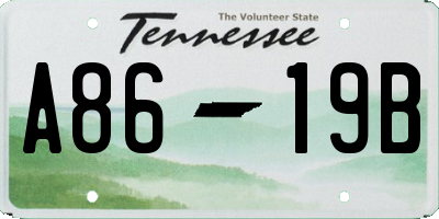 TN license plate A8619B