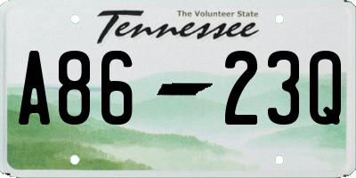 TN license plate A8623Q
