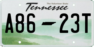 TN license plate A8623T
