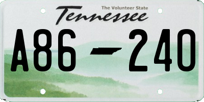 TN license plate A8624O