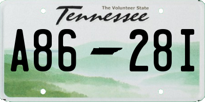 TN license plate A8628I