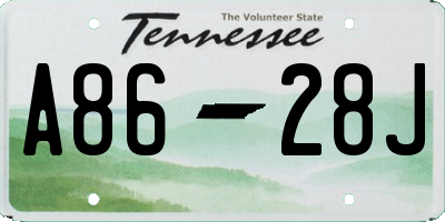 TN license plate A8628J