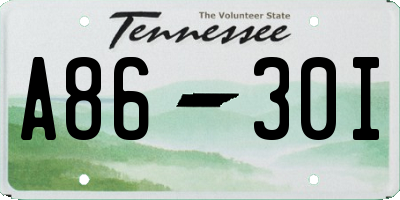 TN license plate A8630I
