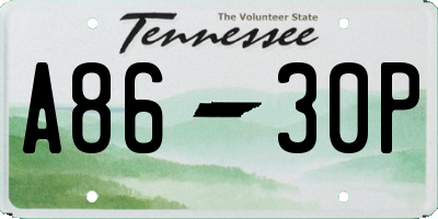 TN license plate A8630P