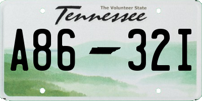 TN license plate A8632I