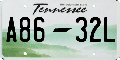 TN license plate A8632L