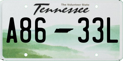 TN license plate A8633L
