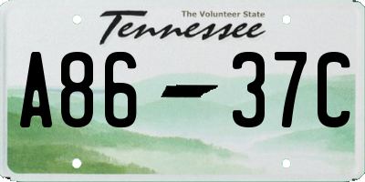TN license plate A8637C