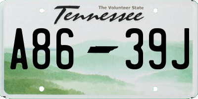 TN license plate A8639J
