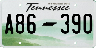 TN license plate A8639O