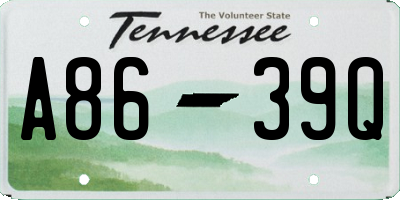 TN license plate A8639Q