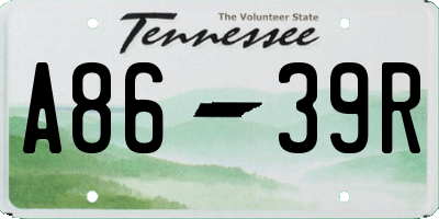 TN license plate A8639R