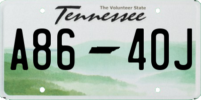 TN license plate A8640J