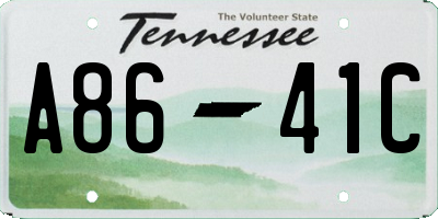 TN license plate A8641C