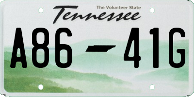 TN license plate A8641G