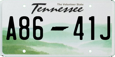 TN license plate A8641J