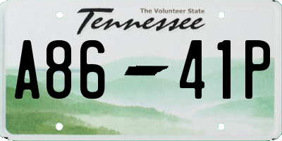TN license plate A8641P