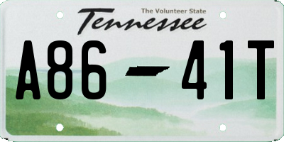 TN license plate A8641T