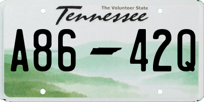 TN license plate A8642Q