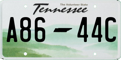TN license plate A8644C