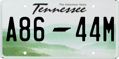 TN license plate A8644M