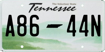 TN license plate A8644N