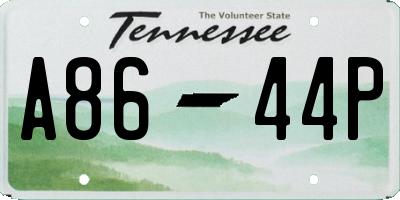 TN license plate A8644P