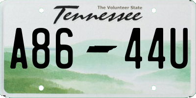 TN license plate A8644U