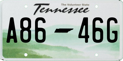 TN license plate A8646G