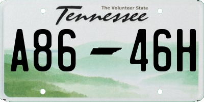 TN license plate A8646H