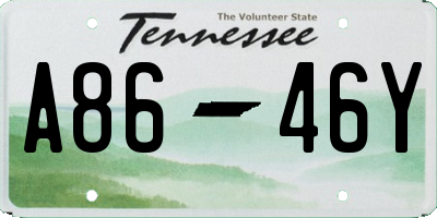 TN license plate A8646Y