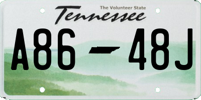 TN license plate A8648J
