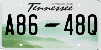 TN license plate A8648Q