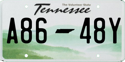 TN license plate A8648Y