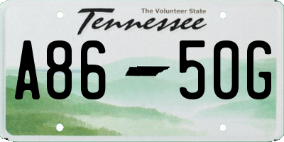 TN license plate A8650G