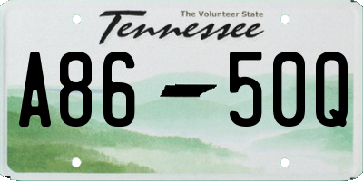 TN license plate A8650Q