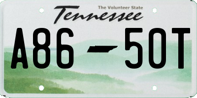 TN license plate A8650T