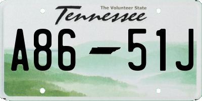 TN license plate A8651J