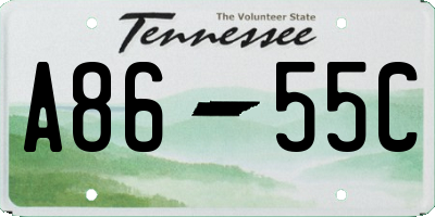 TN license plate A8655C