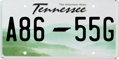 TN license plate A8655G