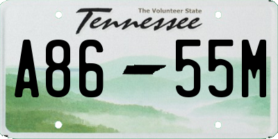 TN license plate A8655M