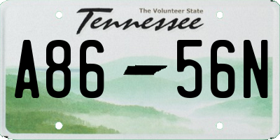 TN license plate A8656N