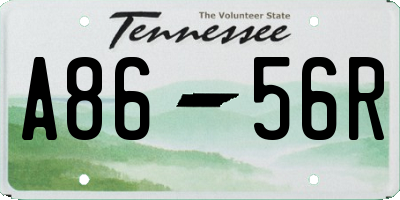 TN license plate A8656R