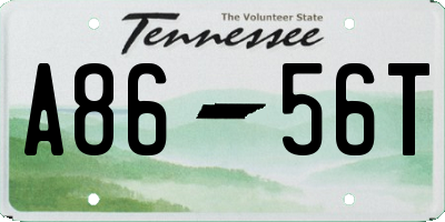 TN license plate A8656T