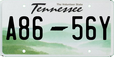 TN license plate A8656Y