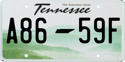 TN license plate A8659F