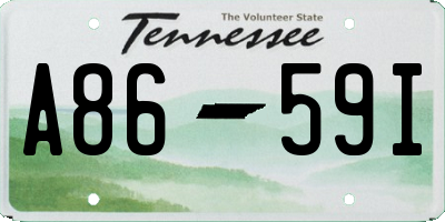 TN license plate A8659I