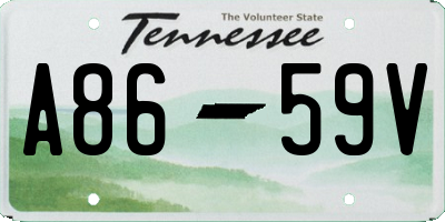TN license plate A8659V